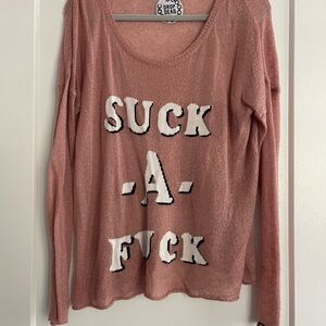 Crude Pink Knit Sweater